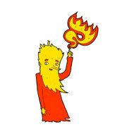 cartoon fire spirit N5