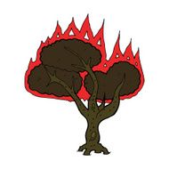 cartoon burning tree N34