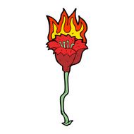 cartoon burning flower N7