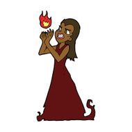 cartoon witch woman casting spell N8