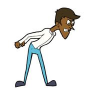 cartoon angry man N79