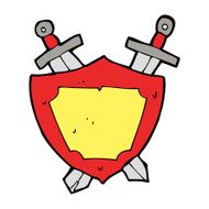 cartoon shield and swords N8