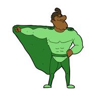 Funny Cartoon Superhero N9
