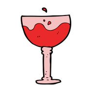 cartoon glass of wine N6