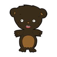 cartoon black bear N51