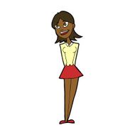 cartoon happy woman N194