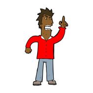 cartoon angry man making point N8