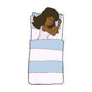 cartoon sleeping woman N7