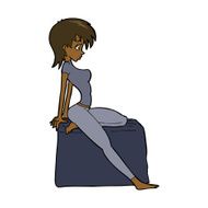 cartoon pin up pose girl N8
