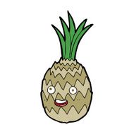 cartoon happy pineapple N4