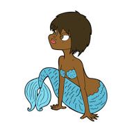 cartoon pretty mermaid N28