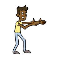 cartoon man desperately explaining N7