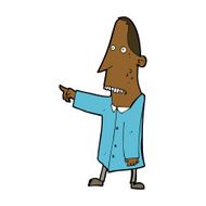 cartoon ugly man pointing N8