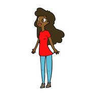 cartoon pretty girl N75