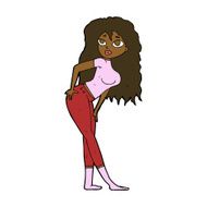 cartoon attractive woman looking surprised N8