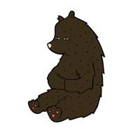 cute cartoon black bear N54