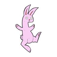 funny cartoon pink rabbit N4