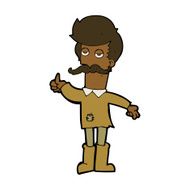 cartoon old man in poor clothes N7