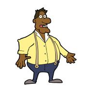 cartoon shocked man N96