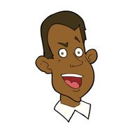 cartoon male face N14