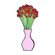 cartoon flowers in pot N15