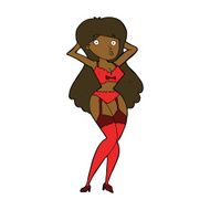 cartoon woman in lingerie N34