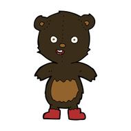 cartoon happy teddy bear in boots N7