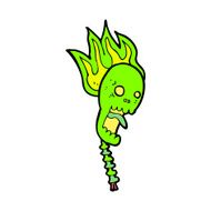 spooky cartoon skull N11