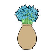 cartoon vase of flowers N8