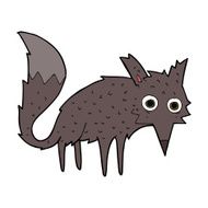 funny cartoon little wolf N4