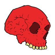cartoon spooky skull N125