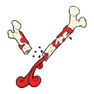 gross broken bone cartoon N8