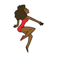 cartoon dancing woman N39