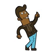 cartoon man giving thumbs up sign N17