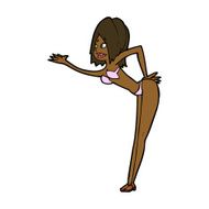 cartoon woman in bikini N40