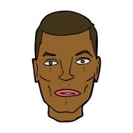 cartoon serious male face N7