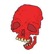 cartoon spooky skull N126