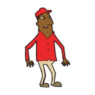 cartoon shocked man N97