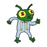 cartoon alien spaceman N18