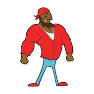 cartoon manly sailor man N8