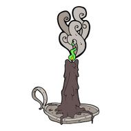cartoon spooky magic candle N4