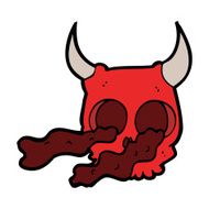 cartoon halloween skull N8