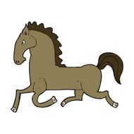 cartoon running horse N4