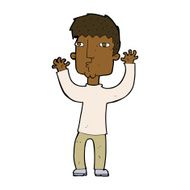 Cartoon Anxious Man N13