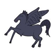 cartoon magic flying horse N3