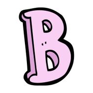 Cartoon Letter B N19