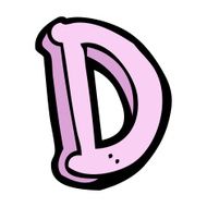 cartoon letter d N10