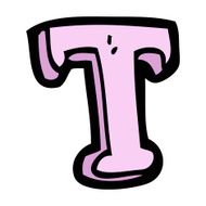 Cartoon Letter T N14