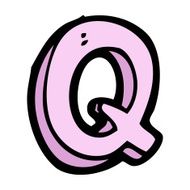 Cartoon Letter Q N12