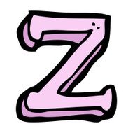 cartoon letter z N11